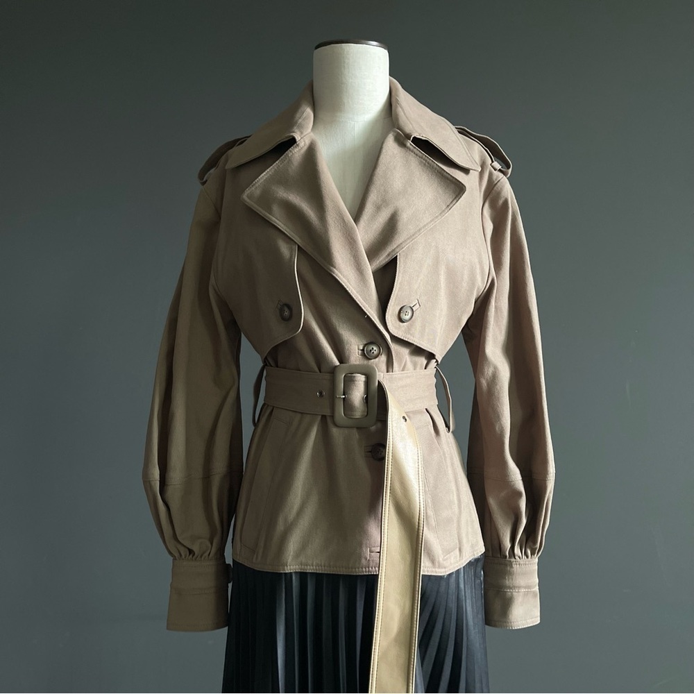 Jonathan Simkhai Dakota Trench Dress Pleated Runway Sample EU 38 - Picture 2 of 10